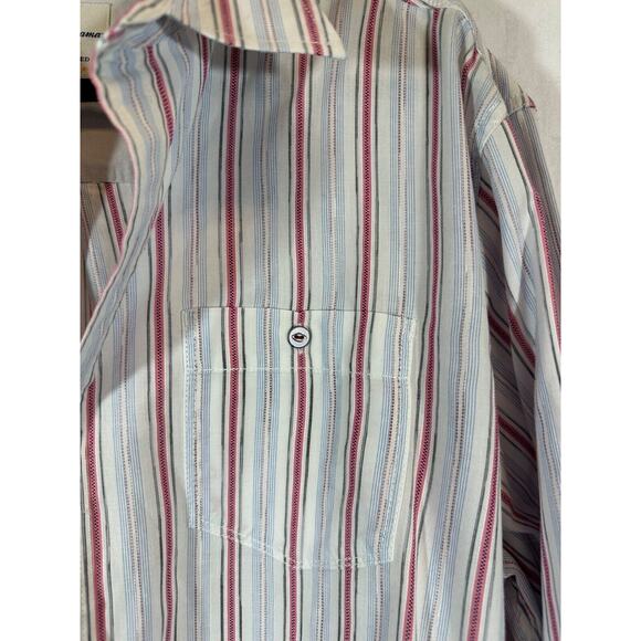 Tommy Bahama Men's XL Bold Striped Long Sleeve Shirt Button Cotton Island B21 - Picture 2 of 7